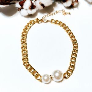 Pearl decor necklace N113